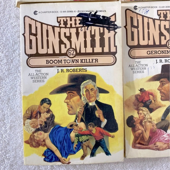 Vintage The Gunsmith All Action Western Romance Novel x4 - Picture 5 of 14